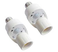 Fegtrtyoa Adjustable Infrared E27 Smart PIR Motion Sensor Light Bulb Socket Adapter Auto On/Off With Radar Induction