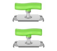 Fegtrtyoa Apriscatole per Barattoli, Apribottiglie per Anziani, Apriscatole Facile da Aprire, Impugnatura Regolabile, Acciaio Inossidabile, Verde