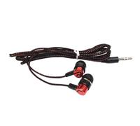 Fegtrtyoa Auricolare Stereo Auricolare in Culo da 3,5 mm Aurfhone Cablato da 3,5 mm in Cuffia del Rumore Che Cancella Il Superbo Auricolare Stereo Rosso Rosso
