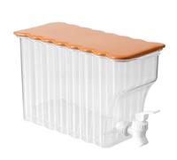 Fegtrtyoa Bollitore per Acqua Fredda con Rubinetto Sigillato Bottiglia di Succo per Uso Domestico Frigorifero Bollitore per Tè Alla Frutta Tè Ai Fiori Bianca