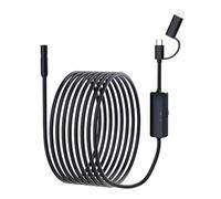 Fegtrtyoa Con 8 mm Fotocamera Endoscopio da 8 mm 2 In 1 Type-C Mini ISPEZIONE Camera IP67 Borescope Pipeline Impermeabile