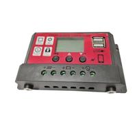 Fegtrtyoa Controller Solare 30A Foro 12V 11.1V Display LCD Funzione di Ricarica USB con Porta di Ingresso DC per Sistemi Fotovoltaici