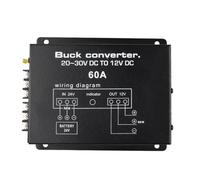 Fegtrtyoa DC da 24 V A 12V Convertitore di Alimentazione per Auto DC da 24 V A 12V Auto Buck Inverter con Controllo della Temperatura per Autobus per Camion per Auto da Golf Cart Club