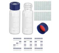 Fegtrtyoa Fials Autosampler 2ml 9-425 Viale di Campione di Laboratorio Trasparente HPLC/ 200pcs Castino per Vite Seve