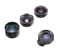 Fegtrtyoa Kit di Obiettivi per Telefono HD 4 in 1: Grandangolo, Macro, Fisheye e Teleobiettivo Distorsioni per Tutti Gli Smartphone