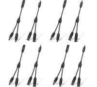 Fegtrtyoa Kit di Strumenti per Connessione Solari 4 Coppie 30A Adattatore Parallelo Y-Branch per Connettori Solari (M/FF + F/Mm)