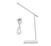 Fegtrtyoa Lampada da Scrivania A Batteria Ricaricabile A Tre Colori per la Protezione Degli Occhi, Luce da Tavolo A Tocco Pieghevole