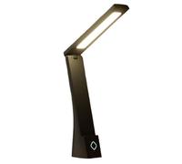 Fegtrtyoa Lampada da Scrivania Pieghevole A LED con Protezione per Gli Occhi per La Lettura e La Scrittura Dei Bambini, Ricaricabile e con Design Plug-In, Nera