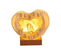 Fegtrtyoa Lampada Intagliata Creativa Tridimensionale Regalo di Compleanno Luce Notturna Romantica Ornamenti Regalo, Adatta per Regali da Donna B