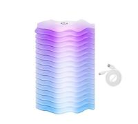 Fegtrtyoa Lampada Notturna Sensore Touch con Luce Notturna A Colori Dinamica e Design 3D Illusione, Dimmerabile per Camera da Letto, Soggiorno, Appuntamenti.