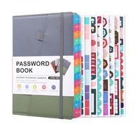 Fegtrtyoa Libro di Gestione Delle Password con Schede Alfabetiche per Anziani, Taccuino con Password per L'Accesso Dettagliato All'Indirizzo del Web Internet, C Facile da Usare