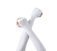 Fegtrtyoa Maniche Bianche per La Protezione Solare Estiva, Maniche per La Protezione Solare in Seta Ghiaccio, Maniche per Il Ghiaccio per Ciclismo per Sport all'Aria Aperta