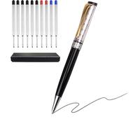 Fegtrtyoa Medium Point 1.0mm(10Pc Refills) Luxury Metal Ballpoint Pen Set Fancy, Nice For Journaling, Writing, Office C