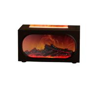 Fegtrtyoa Mini Diffusore per Essenziali per Camini Umidificatore 140ml del Falò con Luce A 7 Colori