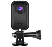 Fegtrtyoa Mini Moto Mount 2K Thumb Camera con Schermo HD da 1,47", per Videoregistratore da Viaggio in Bici, Sport all'Aria Aperta, Nero