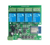 Fegtrtyoa Modulo Switch WiFi Smart 4ch Dc7v-32v Inching Selfblock Rf433 10a Relay Smart Life Tuya App Control