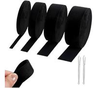 Fegtrtyoa Nastro per Cucire, Spessore 1 Mm, Larghezza 0,6/1/1,4/2 Pollici, Lunghezza 5,5 Iarde/Rotolo, 2 Clip A