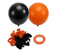 Fegtrtyoa Palloncini Arancioni e Neri, Set di Palloncini per Halloween, Palloncini in Lattice Nero Arancione da 12 Pollici da 67 Pezzi per La Celebrazione di Halloween