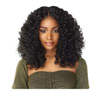 Fegtrtyoa Parrucca HD Lace Front Parrucca Parrucca Riccia con Onde e Voluminose al Centro per Donne, Resistente