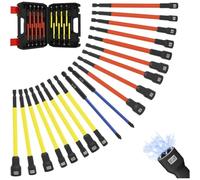 Fegtrtyoa Per Adattatore A Bussola In Acciaio -V con Attacco Esagonale da 1/4" per Trapano A Percussione, Lungo 6 Pollici, SAE (1/4"-9/16") e Metrico (6-14mm)