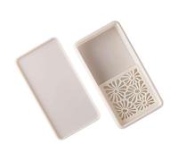 Fegtrtyoa Per Kit di Strumenti per Argilla Polimerica - Contenitore per Amido di Mais, Scatola per La Conservazione Della Polvere con Chiusura A Scatto A Prova di Perdite, Bianca