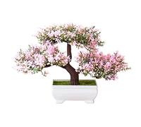 Fegtrtyoa Piante Artificiali Bonsai Piccolo Vaso per Piante Finte Fiori in Vaso Bonsai Finti per la Casa della Stanza Tavolo Hotel Garden Decor A