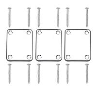 Fegtrtyoa Piastrine per Manico di Chitarra e Basso In Acciaio Pesante - Set di 3 Pezzi di Tavole Rettangolari per Giunto A 4 Fori