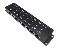 Fegtrtyoa Poe-8 Midspan 8 Porta 100 Mbps Poe Iniettore Poe Alimentatore Ethernet per la Telecamera IP Wireless AP 24V 48V Dispositivi