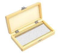 Fegtrtyoa Scatola Portaoggetti In Legno per Vetrini da Microscopio, Contiene 50 Vetrini per L'Insegnamento Della Biologia e L'Uso In Laboratorio