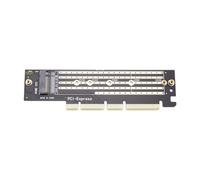 Fegtrtyoa Scheda Adattatore PCIe 4.0 A M. 2 NVME, Scheda di Espansione SSD M. 2, 64 Gbps Ad Alta velocità, PCI-e X4 GEN4 Full Speed per PC Desktop