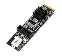 Fegtrtyoa Scheda di Espansione M. 2 M Key USB 3.1 Type C+ 19/20PIN PCIe A USB Adattatore Convertitore per Conversione M. 2 PCIe A USB