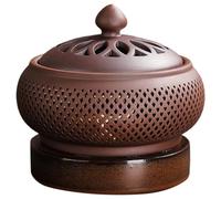 Fegtrtyoa Set di Bruciatori Elettronici con Timer A Sabbia in Legno di Sandalo per Stufa A Olio da 110 V, Luce Notturna per Decorazioni per La Casa