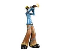 Fegtrtyoa Statuine di Suonatori di Band Jazz Figura di Musicista Vintage Statue in Resina Ornamento da Tavolo Scultura retrò Decorazioni per Interni per La Casa C