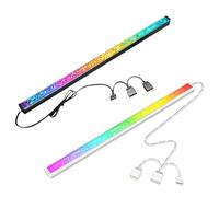 Fegtrtyoa Striscia LED ARGB in Lega di Alluminio 5V/3PIN Piccola Barra Magnetica per Computer 4Pin Illuminazione Atmosferica per Scheda Madre Case PC 2 Pezzi
