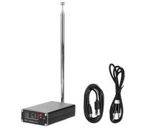 Fegtrtyoa Trasmettitore FM da 0,5 W con Display Digitale, Lungo Raggio, 2000 Metri, Trasmissione Stereo, 76-108 MHz, Apparecchiatura per Stazione Radio Portatile