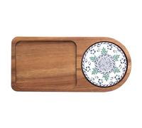 Fegtrtyoa Vassoio da Caffè Piatto In Legno Vassoio da Colazione per Servire Ospitalità Servizio da Caffè Servizio da Tè Decorazione Decorazione da Tavola Accessori di Ricambio A