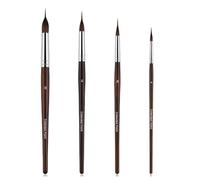 Fegtrtyoa Watercolor Brushes 4Pcs Extended Point Brushes, For Fine Detailing- Synthetic Extra Long Pinhead Professional Set