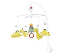 Fehn Musical Mobile Happy Dino Giocattolo musicale di aiuto al sonno del bambino con simpatici animali Carillon mobile con melodia, ninna nanna di Brahms, per bambini da 0 a 5 mesi
