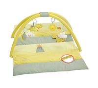Fehn 3-D coperta attività arco gioco Happy Dino con 4 giocattoli rimovibili da afferrare coperta da gioco per neonati e bambini da 0+ mesi tappetino per gattonare comeRegalo di nascita