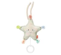 Fehn 054019 Stella di mare in peluche con mini carillon e attacco, melodia in lingua tedesca “Weißt du wieviel Sternlein stehen", per bambini da 0 mesi, dimensioni 18 cm