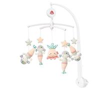 Fehn 054125 Giostrina musicale per la culla con sirena, con la dolce melodia in tedesco "Schwanensee" e simpatiche figure, per bambini da 0 a 5 mesi, dimensioni diametro di 40 cm