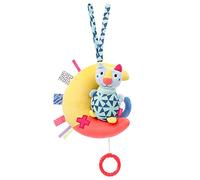 Fehn 055115 - Carillon a forma di gatto sulla luna Color Friends - Peluche e aiuto per addormentarsi con melodia "Guter Mond" - per lettino, passeggino, ovetto, per neonati e bambini a partire da 0 mesi