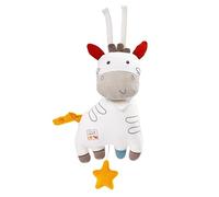 Fehn 056020 - Carillon Zebra FehnNATUR, morbido, in cotone biologico, con gioco estraibile e fissaggio - per bambini a partire da 0 mesi - Dimensioni: 2 cm
