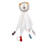 Fehn coccola di stoffa per neonati leone fehnNATUR - coccola di stoffa in cotone biologico per neonati - peluche con attacco per il ciuccio - pupazzo per la nanna per neonati e bambini da 0+ mesi