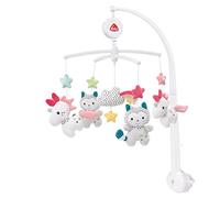 Fehn 057027 Musik-Mobile Aiko & Yuki - Mobile mit sanfter Melodie "Mozarts Wiegenlied" und flauschigen Figuren - Mit Befestigung - Für Babys von 0-5 Monaten - Größe: Ø 40 cm, Höhe: 65 cm