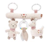 Fehn 058031 1 Trapezio Perù con attività ludico educative, giocattolo da appendere, per i neonati da 0+ mesi, stimola il tatto e la motricità fine, dimensioni: 22 cm