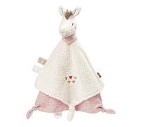 Fehn 058093 Panno per le coccole con lama Deluxe, morbido panno per l’allattamento con testa di lama e attacco per il ciuccio, invita a toccare ed esplorare, per bambini da 0 mesi, dimensioni 34 cm