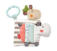 Fehn 059045 Libro illustrato Loopy & Lotta , morbido libro tattile in tessuto con figure di animali - Per neonati e bambini dai 0 mesi in su - Dimensioni: 11 x 11 cm