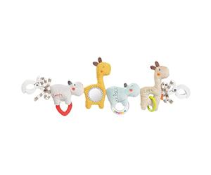 Fehn 059137 Catenella per passeggino Loopy & Lotta, portatile con simpatici ciondoli da agganciare in modo versatile, per neonati e bambini da 0+ mesi. L: 45 cm, Multicolore, 1 Unità (Conf. da 1)
