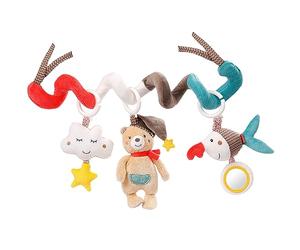 Fehn 060218 Spirale Bruno per attività ludico educative in tessuto per afferrare e percepire, per neonati e bambini da 0+ mesi, dimensioni: 30 cm